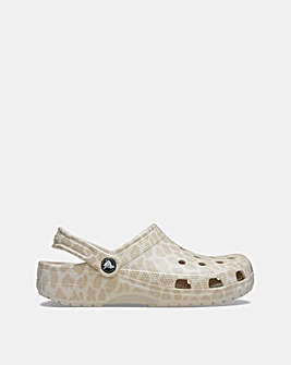 Crocs Almond Tint/Leopard Classic Animal Clog - Standard Fit
