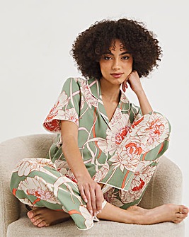 Cyberjammies Sage Floral Print Pyjama Set
