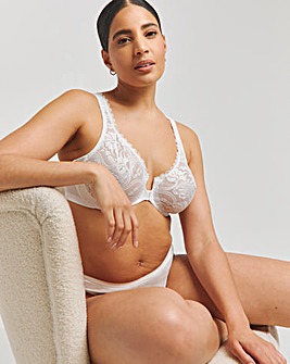 Glamorise Plus Size WonderWire Front-Closure Stretch Lace Bra 9245