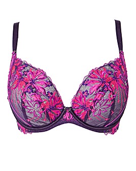 Ann Summers Esteemed DD+ Plunge Wired Bra Bright Purple