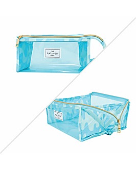 The Flat Lay Co. Jelly Box Bag - Blue Splash