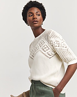 Crochet Short Sleeve Jumper