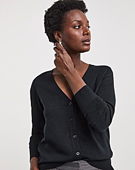 Black V Neck Cardigan