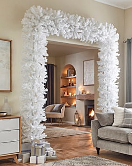 Montana White Shimmer Christmas Tree Arch 8ft