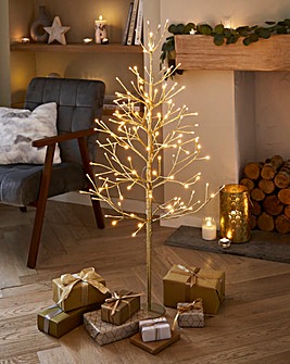 Gold LED Twig Tree