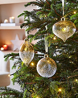 Joanna Hope Dipped Gold Baubles - Set of 6