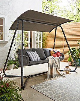 3 Seater Rope and Steel Garden Swing