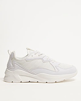 White Trainer Wide Fit