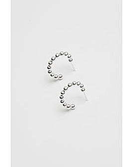 Simply Silver Recycled Sterling Silver 925 Polished Orb Hoop Earrings