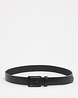 Black Recycled Leather Belt