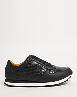 Textured Trainer Wide Fit
