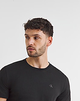 CK Jeans Short Sleeve Black Textured Monologo T-Shirt