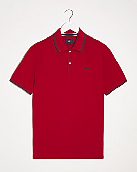 Superdry Red Short Sleeve Vintage Tipped Polo