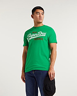 Superdry Green Short Sleeve Vintage Logo Soda Pop T-Shirt