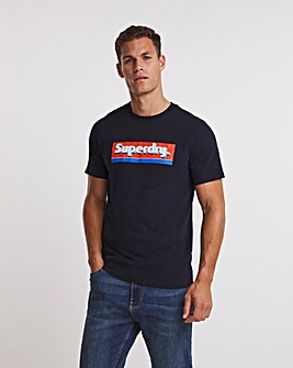 Superdry Navy Short Sleeve Vintage Trade Tab T-Shirt