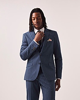 Joe Browns Striped Cotton Linen Suit Jacket