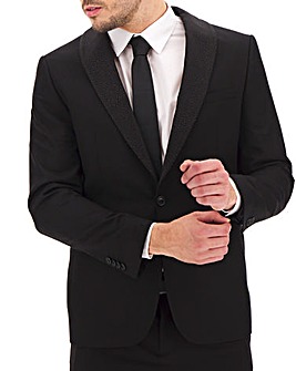 Black Glitter Lapel Regular Fit Party Blazer