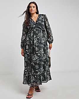 Lovedrobe Printed Smock Maxi Dress