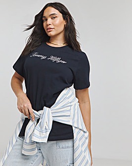 Tommy Hilfiger Slim Script Crew Neck T-Shirt