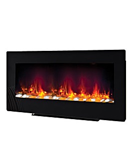 Be Modern 2 in 1 Amari Black Wall Mounted Electric Fire