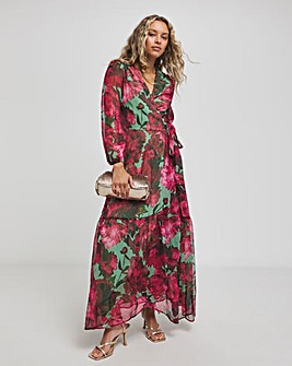 Hope & Ivy Nicole Wrap Maxi Dress