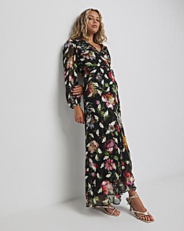 Hope & Ivy Bunty Floral Wrap Dress