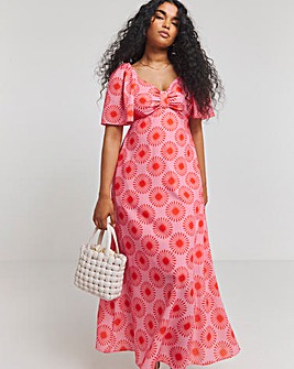 Twisted Wunder Cordelia Sweetheart Neck Midaxi Dress