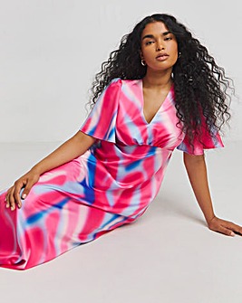 Twisted Wunder Grace Satin Maxi Dress