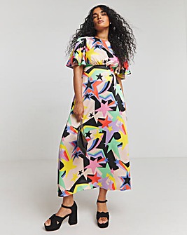 Twisted Wunder Ziggy Star Satin Maxi Dress