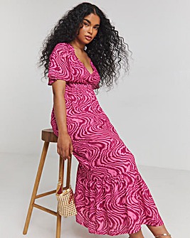 Twisted Wunder Melanie Swirl Chiffon Maxi Dress