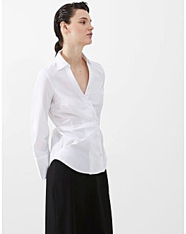 French Connection Isabelle Poplin Asymmetric Shirt