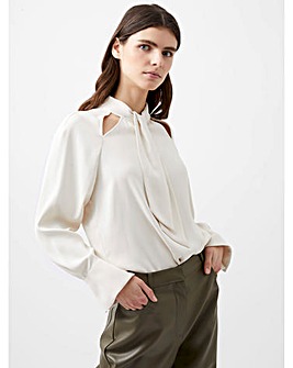 French Connection Carmen Crepe Tie Blouse