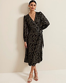 Phase Eight Jazminda Shimmer Wrap Midi Dress