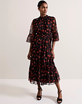 Phase Eight Lela Floral Textured Midi Dress