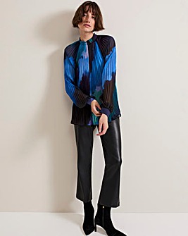 Phase Eight Pleat Abstract Blouse