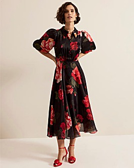 Phase Eight Cilla Floral Shirt Midi Dress