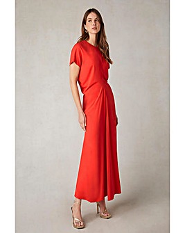 Ro&Zo Harper Red Flutter Sleeve Midaxi Dress