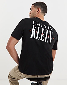 Calvin Klein Jeans Short Sleeve Back Graphic T-Shirt - Black