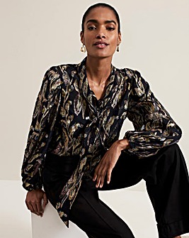 Phase Eight Tessa Floral Filcoupe Blouse