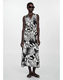 Mango Julia Leaf Print Dress