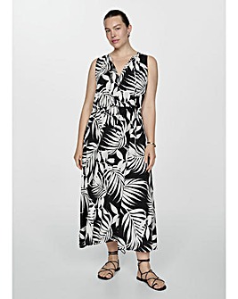 Mango Julia Leaf Print Dress