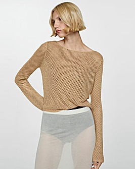 Mango Maria Metalic Thread Knit jumper