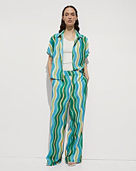 Mango Mykonos Wavy Stripe Trousers