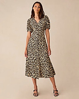 Ro&Zo Leopard Print Shirt Dress