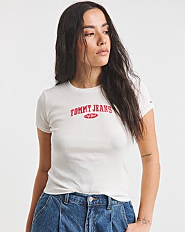 Tommy Jeans Slim Varsity Rib Tee Ext