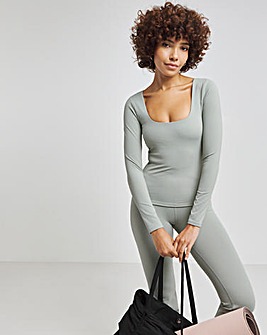 TALA Dayflex Scoop Neck Long Sleeve Top