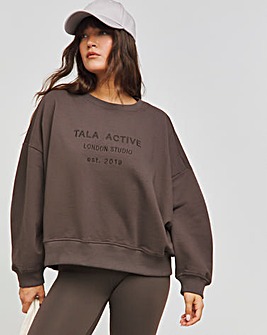 TALA Tonal Logo Girlfriend Volley Crew Sweat