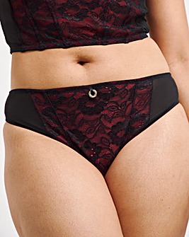 Simply Be Open Back Lace Brazilian Brief