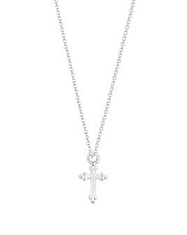 Simply Silver Sterling Silver 925 Cross Pendant Necklace