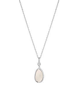 Simply Silver Sterling Silver 925 Mother Of Pearl Pendant Necklace